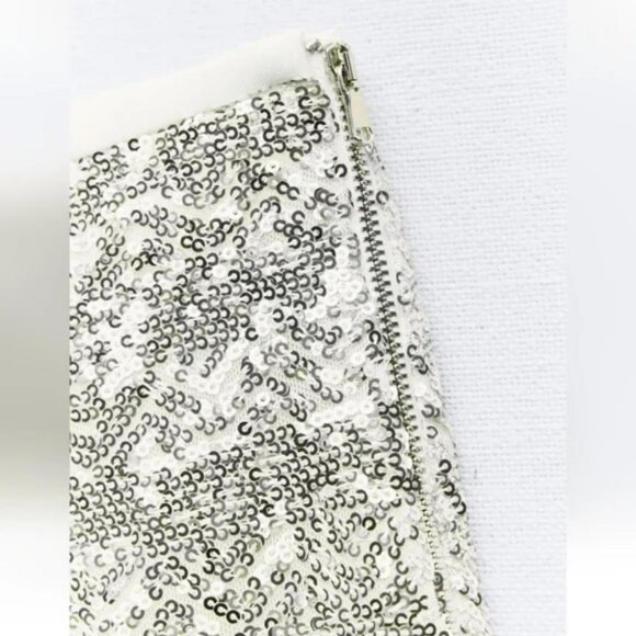 ZARA SEQUIN HIGH WAISTED SHORTS - Picture 7 of 7